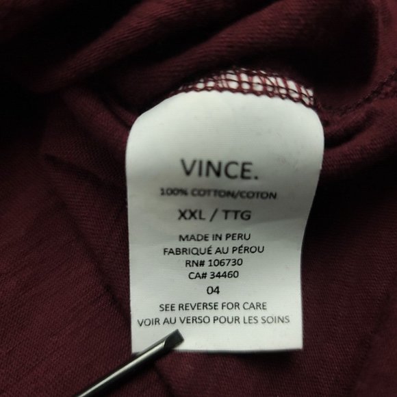 Vince Mens XXL Shirt Henley‎ Red Short Sleeve Casual Cotton 2XL - Issues - Picture 5 of 14